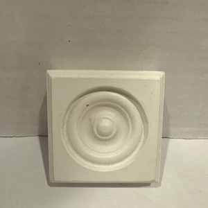 Classic Plastic Block Rosette (2-3/4 in.) for Interior Doors and Windows - Picture 1 of 4