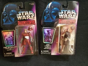 star wars shadows of the empire Figures Lot of 2 Leia and Luke - Picture 1 of 1
