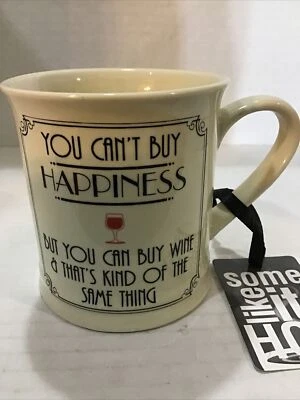 ВЫ НЕ МОЖЕТЕ КУПИТЬ СЧАСТЬЕ КОФЕЙНАЯ КРУЖКА. Кружка с принтом ар-деко. B122 - Изображение 1 из 4