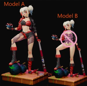 3DPrinted Unpainted 1/8 1/6 Scale Harley Quinn Unassembled White Resin GK Toy - Picture 1 of 11