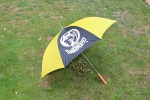 Vintage Minnesota MN Timberwolves Miller Genuine Draft Umbrella Yellow Black Nba - Picture 1 of 6