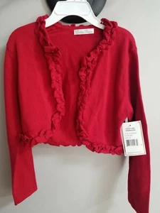Christmas cardigan Couture Princess Size 6 X girl's Red Cardigan NWT - Picture 1 of 1