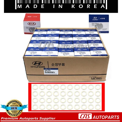 Oil Filter & Washers 40pcs GENUINE OEM for 86-17 Accent Elantra Santa Fe Sonata Foto 1 de 4