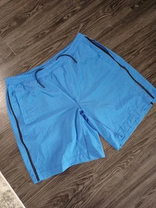 Pantalones Cortos Lululemon Pace Breaker Azul Blanco Punto Performance "9” Forrados Talla L - Imagen 1 de 11
