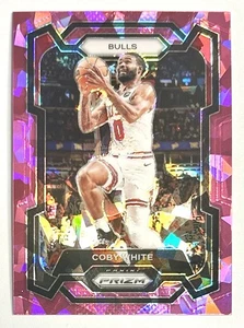 2023-24 Prizm Coby White Pink Cracked Ice Prizm Refractor #239 Chicago Bulls NBA - Picture 1 of 12