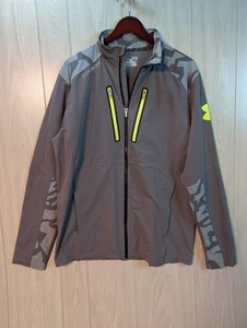 Under Armour Combine Jacke Herren XL grau grün Cold Gear Full Zip Mock Neck - Bild 1 von 7