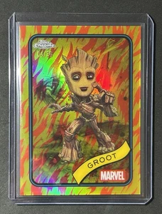 2025 Topps Chrome Marvel Groot #35 Human Torch (Red & Orange) Refractor /39 - Picture 1 of 3