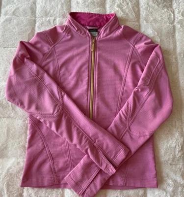 Nike Sphere Dry Jacket Full Zip Ladies Womens Small Pink Long Sleeve Gold accent - Image 1 of 4