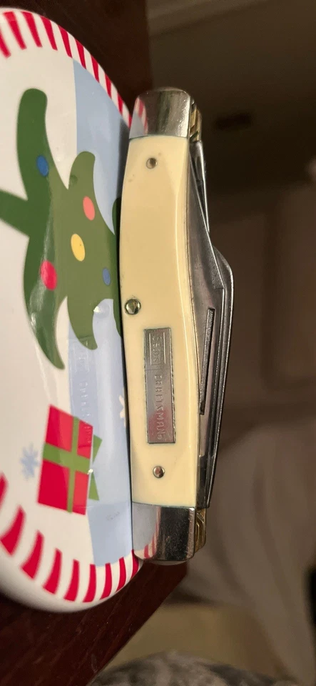 Navaja de Bolsillo Vintage Sears Craftsman Stockman Amarillo Asas Suas No. 95045 Foto 1 de 4