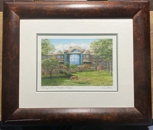 Disney’s Animal Kingdom Lodge By Larry Dotson Print Frame 12 3/4”X10 3/4” Signed - Picture 1 of 15
