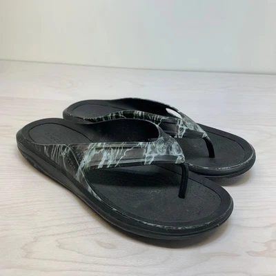 CROCS Swiftwater Mossy Oak Size 11 Men’s Thong Sandals Camo Outdoors Flip Flops - Image 1 of 4