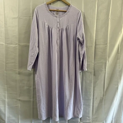 Mujer 2X 18/20 Plus Púrpura Camisón Pijama Modesto Abuela Largo Foto 1 de 4