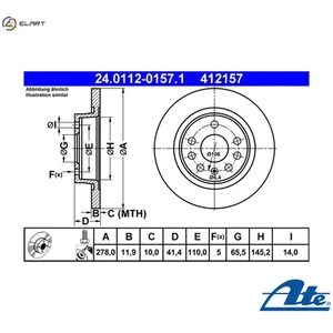 2x BRAKE DISC 24.0112-0157.1 FOR FIAT VAUXHALL VECTRA/Mk/II SIGNUM SAAB 1.8L 9-3 - Picture 1 of 10
