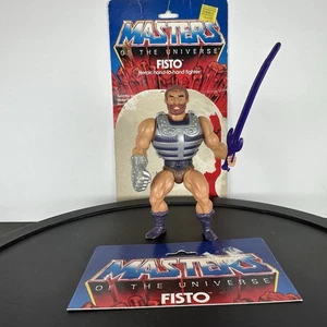 MOTU Fisto Action Figure Masters of the Universe W/ Sword Complete CardBack - Picture 1 of 22