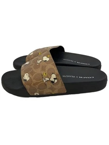 COACH Sandals 24.5cm BLK CBR44 Used - Picture 1 of 5
