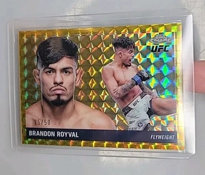 2025 Topps cromo UFC Brandon Royval 1955 refractor geométrico dorado/50 #55T-23 - Imagen 1 de 3