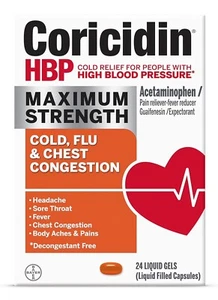Coricidin Hbp Maximum Strength For Flu And Cough Exp 09/2025 - Picture 1 of 7