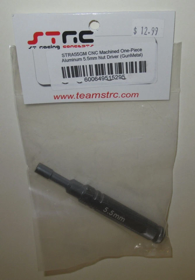 STRC CNC Machined Aluminum One-Piece 5.5mm Nut Driver (Gun Metal) #STRA55GM - Image 1 of 1