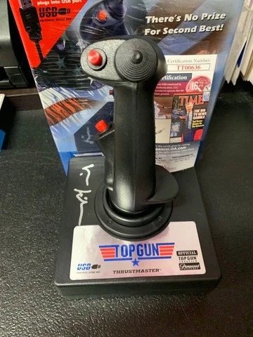 Val Kilmer Iceman From Top Gun Autographed Joystick JSA Thrustmaster Cover