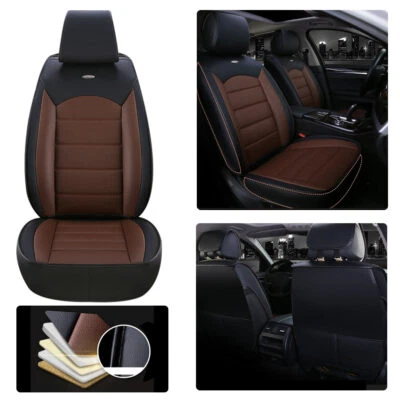 Car Seat Covers for Land Rover 2-seats Leather Protection Cushion 005 BlackBrown - Imagem 1 de 4