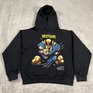 Civil Regime x Marvel Hoodie Kids Large Black Pullover Fleece Wolverine Graphic - Picture 1 of 10