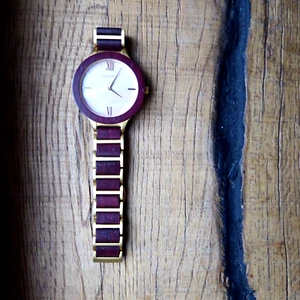 Holzkern Uhr Damen Bali Walnuss Perlmutt Paradise Kollektion 36mm - Bild 1 von 8