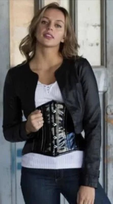 "Corsé debajo del busto 426 estándar - auténtico negro PVC 30""" Foto 1 de 4