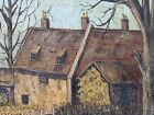 Oil Painting Scenic Old Houses In The Country 28X16 Framed By Don L