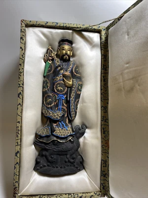 Cao Sugong Ink Sticks Factory Gilt Decorated Chinese Figural Carved Statue #4 - Image 1 of 4