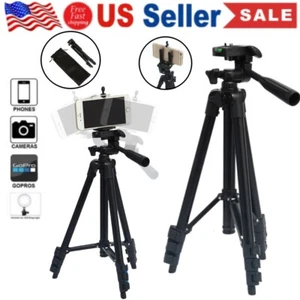 Camera Tripod Stand Holder Mount for iPhone Samsung Cell Phone w/ Bag Universal - Photo 1 sur 14