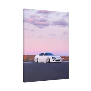 Toyota Supra MK4 High Resolution Museum Quality Vertical Automotive Canvas Print - Picture 1 of 10