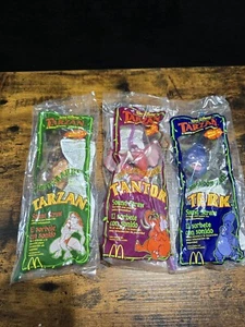 Juego completo de pajitas de sonido Happy Meal 1999 Walt Disney Tarzán McDonald’s - Imagen 1 de 8
