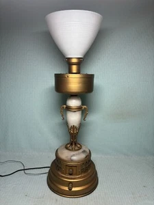 Vintage RADIO LAMP COMPANY OF AMERICA Model 3000 Radio Lamp Onyx Powers Up EC - Picture 1 of 12