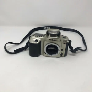 FAULTY Nikon F50 35mm Film Camera SLR Champagne Silver - BODY ONLY - FOR PARTS - Picture 1 of 11