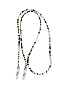 Rocailles Perlen Brillenkette Sonnenbrille Halskette Schlüsselband Blau Schwarz Gold Mode - Bild 1 von 24