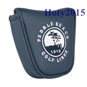 Copritesta putter malletto da golf Blue Pebble Beach per putter albero centrale - Foto 1 di 5
