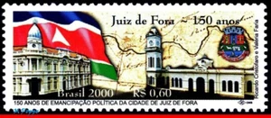 2747 BRAZIL 2000 JUIZ DE FORA, FLAGS, ARCHITECTURE, CITIES, MI# 3036 C-2284, MNH - Picture 1 of 2