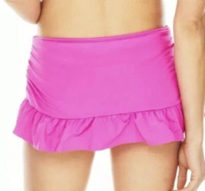 NWT Apt. 9 Pink Ruched Ruffle Skirtini Bottom - Womens Size 3X - Retail $46 - Picture 1 of 5