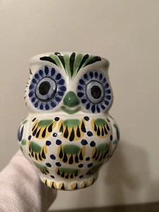 Anthropologie Gorky Gonzalez Bright Owl Coffee Mug Mexico Hand Painted Signed - Picture 1 of 7