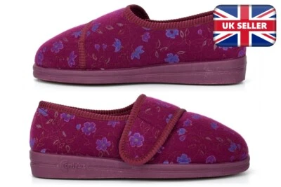 COMFYLUX Womens Wide Fit Slippers Womens Slippers Diabetic Slippers Washable EEEE Width