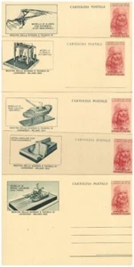 ITALIA 1953 - CARTOLINE POSTALI - LEONARDO 5 VALORI - SPLENDIDE - Picture 1 of 1