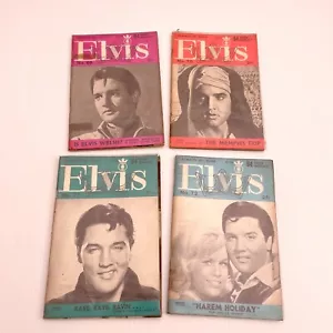 Elvis Monthly Elvis Presley UK Fan Club 1960s 6th Year 1965 x4 Vintage Magazines - Picture 1 of 16