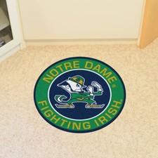 NCAA - Notre Dame Fighting Irish Roundel Rug - 27in. Diameter, Leprechaun