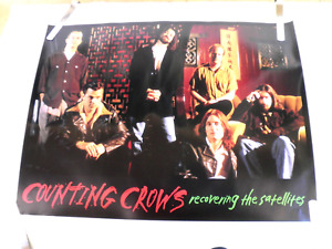 RARE COUNTING CROWS SATELLITES 1996 VINTAGE ORIGINAL 2 SIDED MUSIC PROMO POSTER