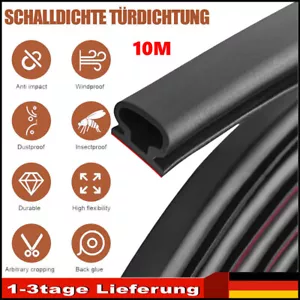 Türdichtung Dichtungsband Selbstklebend 10M Abdichtungsband Wasserdicht D-Profil - Bild 1 von 17