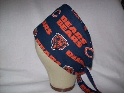 Men/Women Surgical Scrub Cap Lined Chicago  100% Cotton Fabric - Image 1 of 3