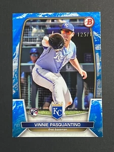 2023 Bowman Blue Pattern Vinnie Pasquantino RC 125/125 Kansas City Royals #37 - Picture 1 of 2