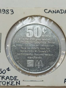 1983 Canada McDonald's 50 cents trade token AU - Bild 1 von 2