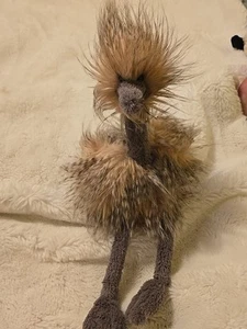Jellycat London Odette The Ostrich Pink Gray Feathers 19" Plush Fast Shipping - Picture 1 of 5