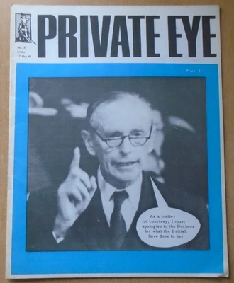 Private Eye Issue 37 - 17th May 1963. Complete, some minor faults / marks. - Image 1 of 2